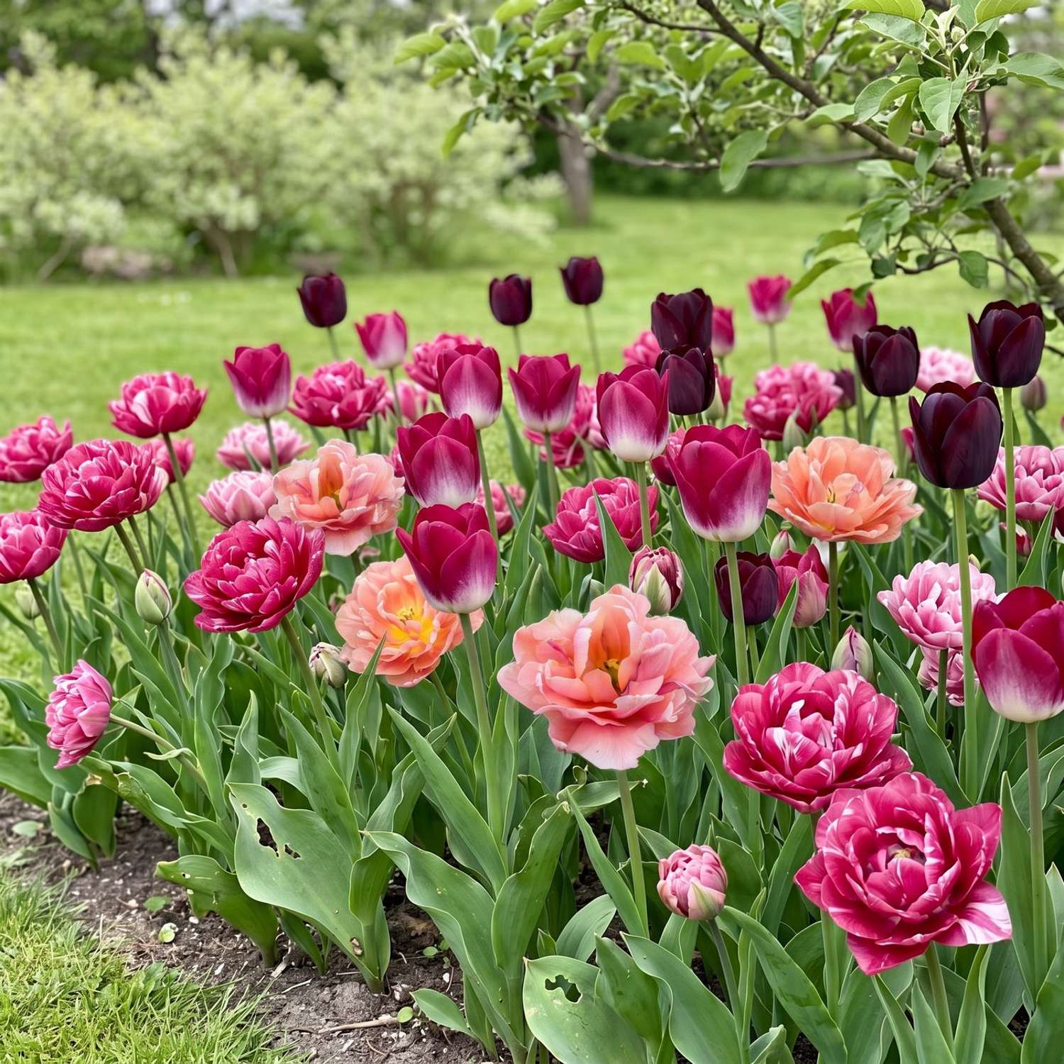 Færdigbed 'Pink Peony' (1 m²)